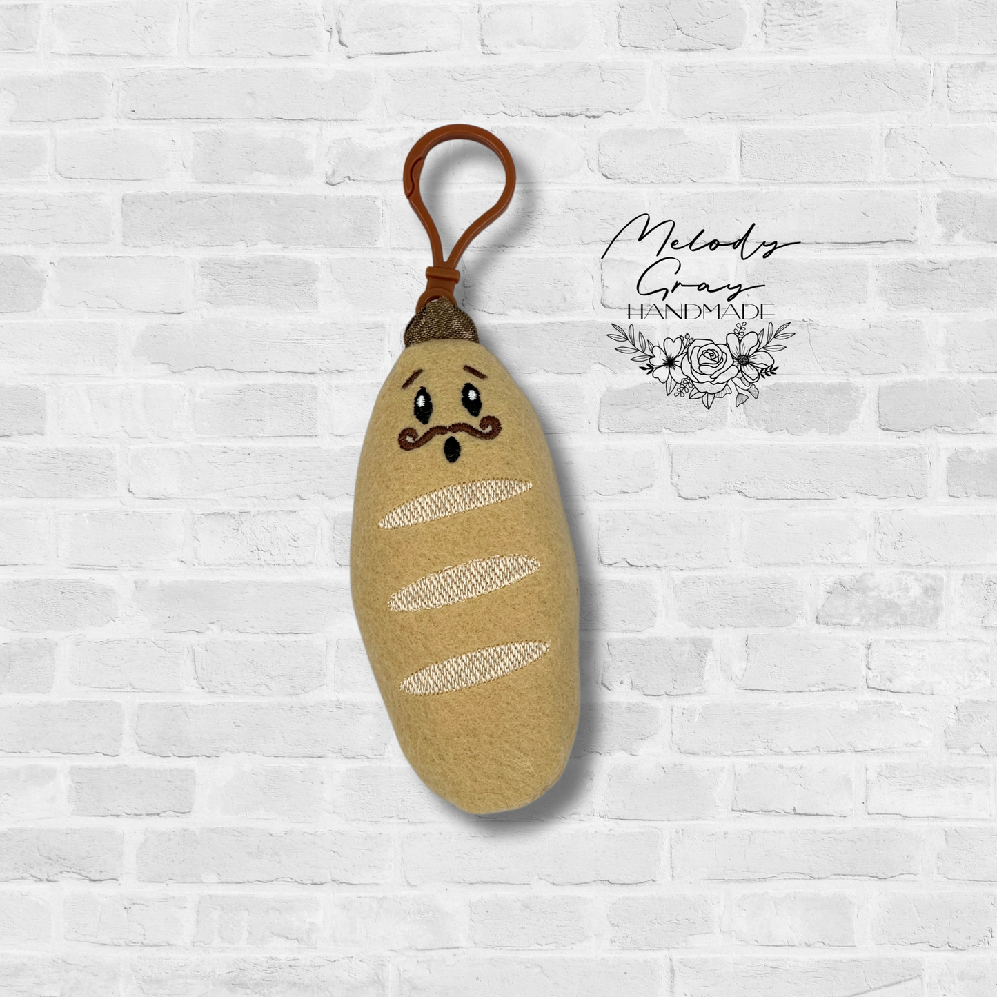 Baguette Bread Squishy Bag Tag