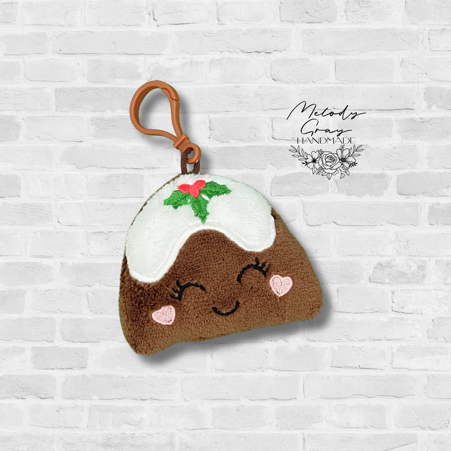 Christmas Pudding Squishy Bag Tag