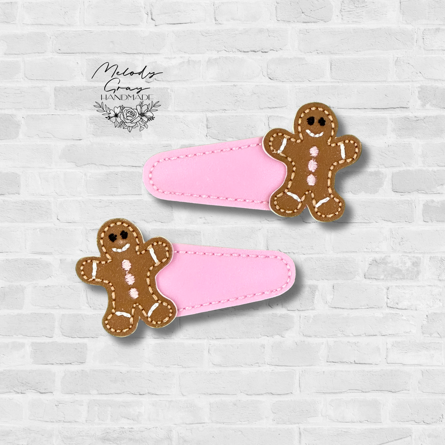 Gingerbread Snap Hair Clips