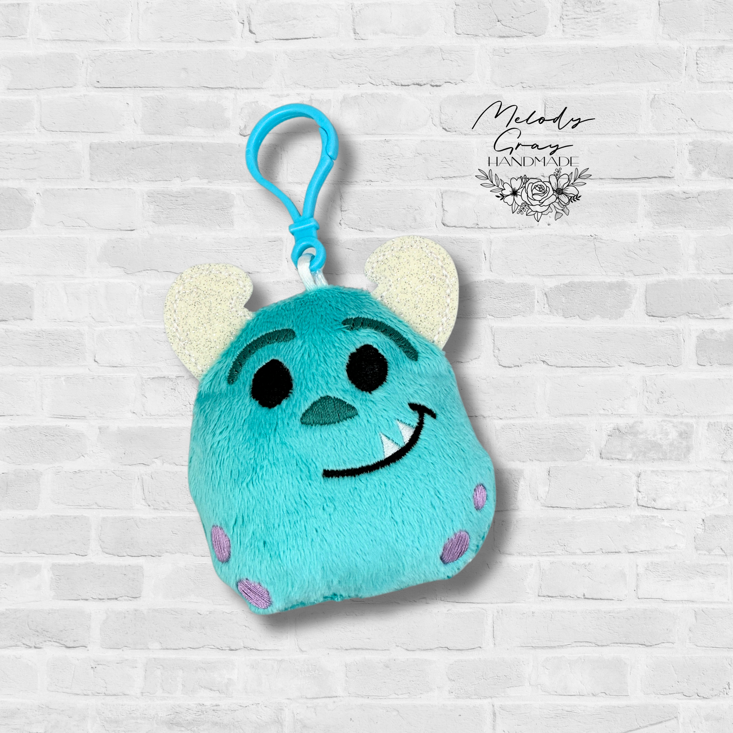 Blue Horn Monster Squishy Bag Tag
