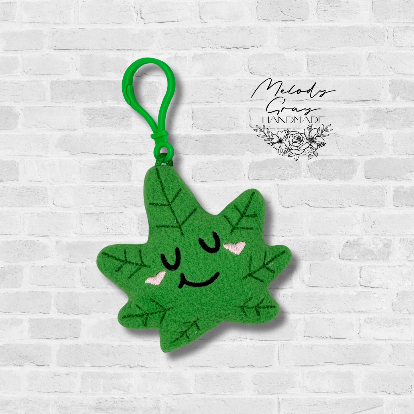 Pot Leaf Squishy Bag Tag