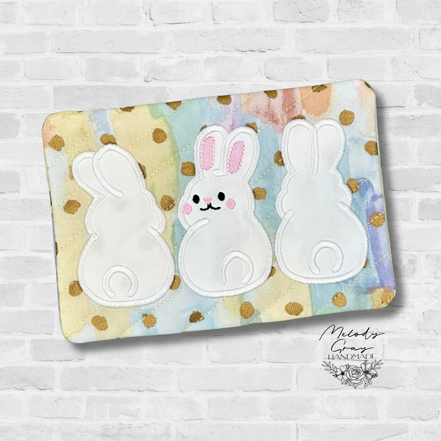 Easter Bunny Quilted Mug Rug