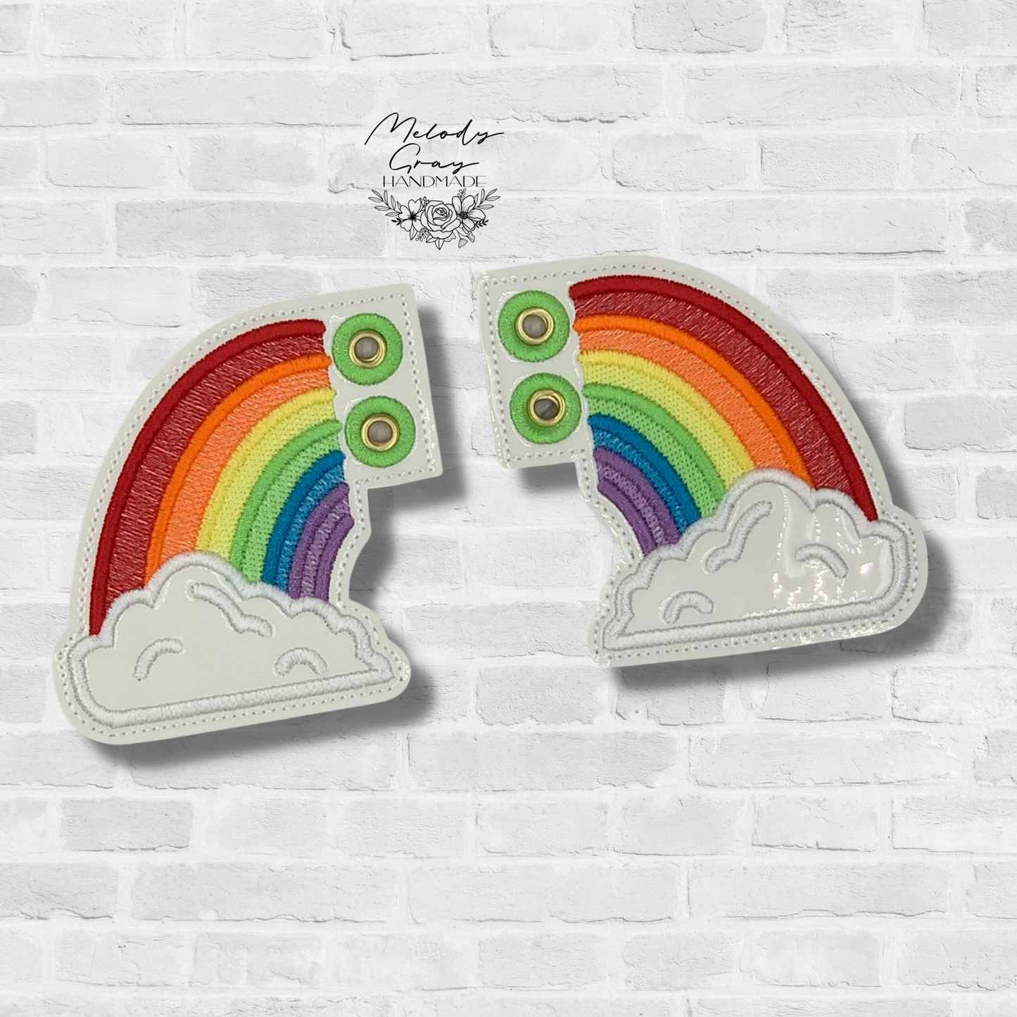 Rainbow Clouds Shoe Wings