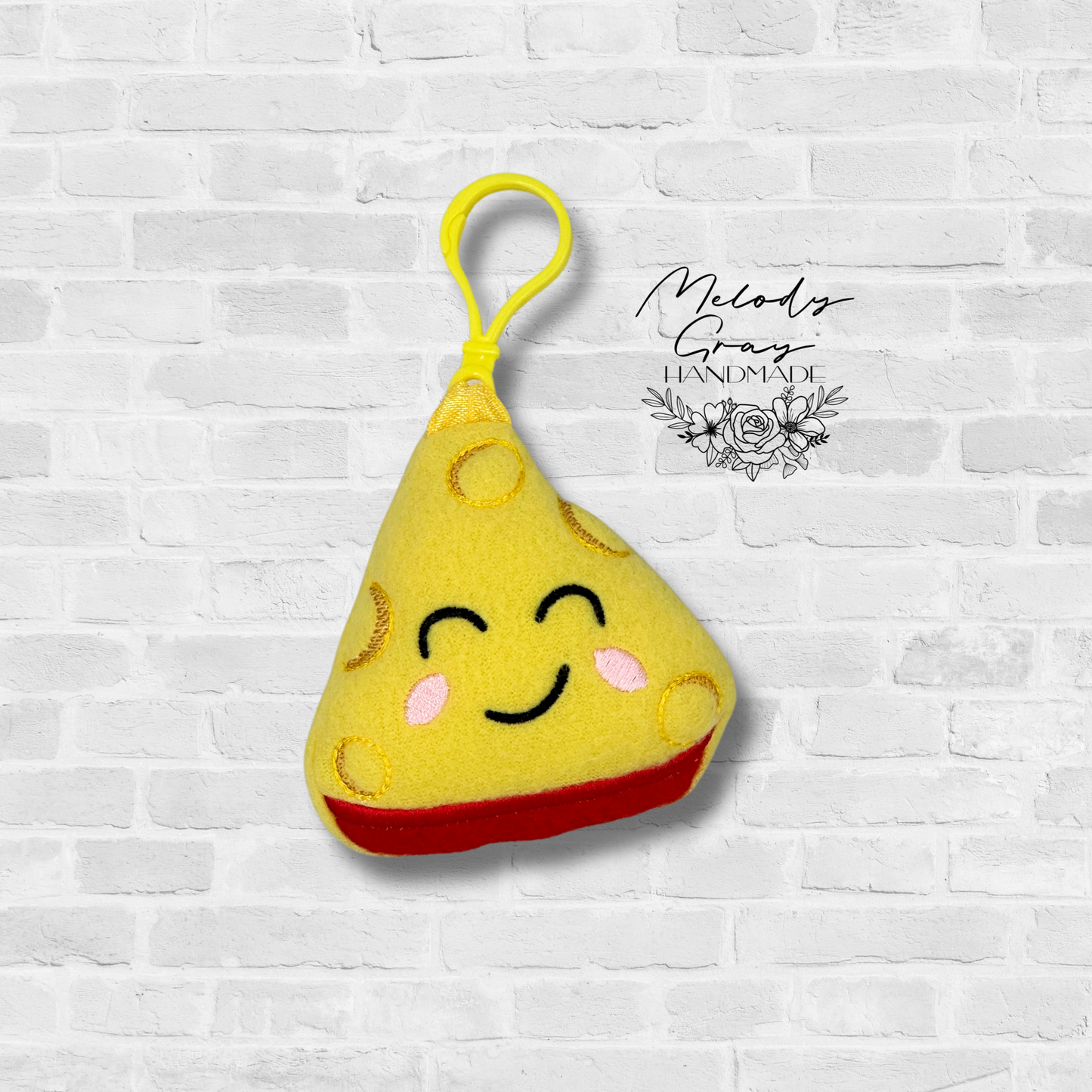 Cheese Wedge Squishy Bag Tag