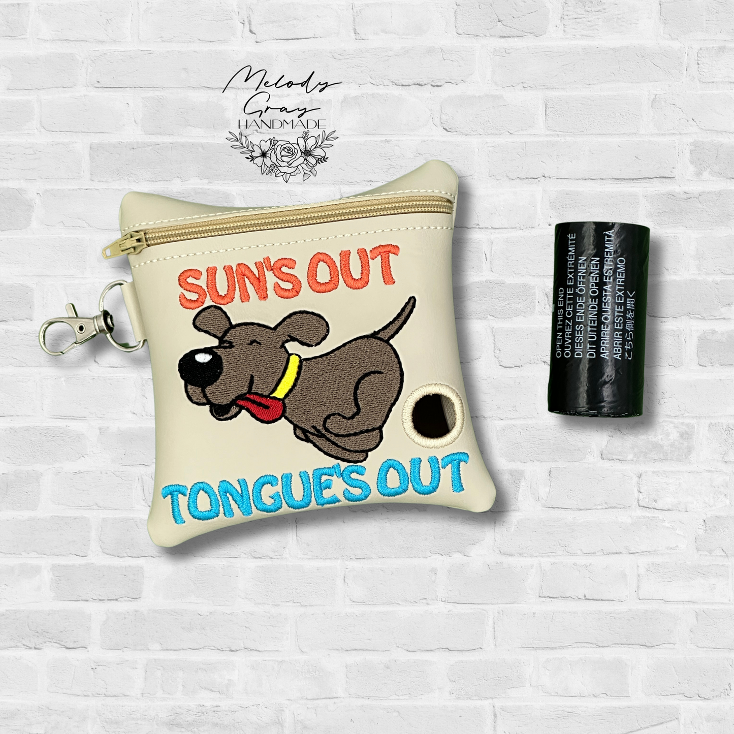 Suns Out Tongues Out Dog Poo Bag Holder