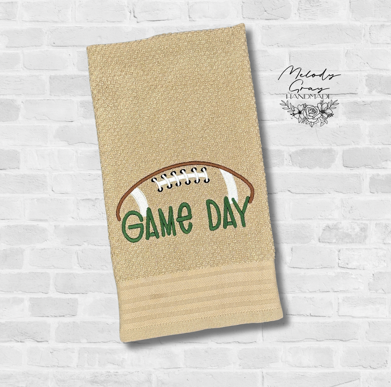 Game Day Embroidered Hand Towel