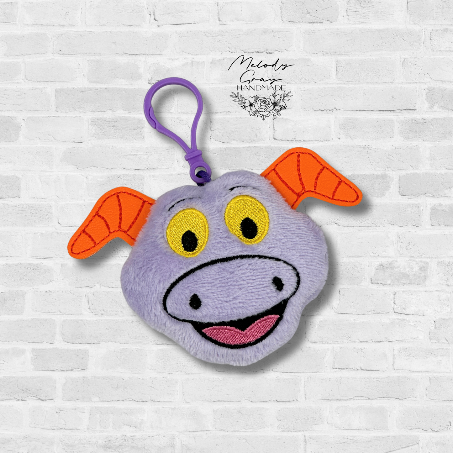 Purple Dragon Squishy Bag Tag