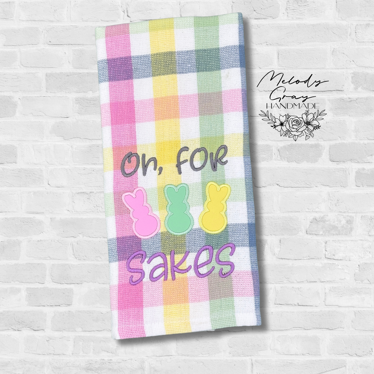 Bunny Embroidered Hand Towel