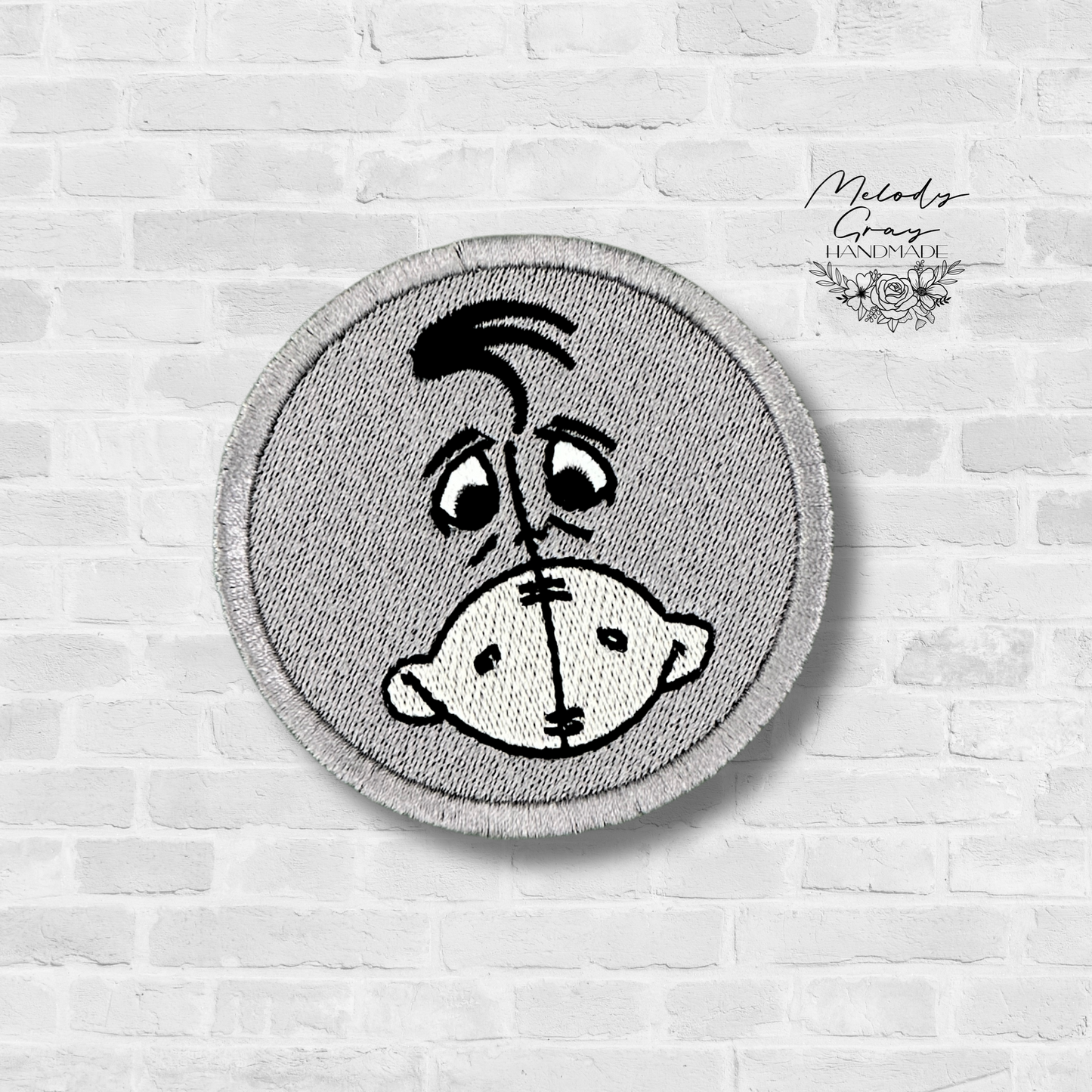 Sad Donkey Embroidered Patch