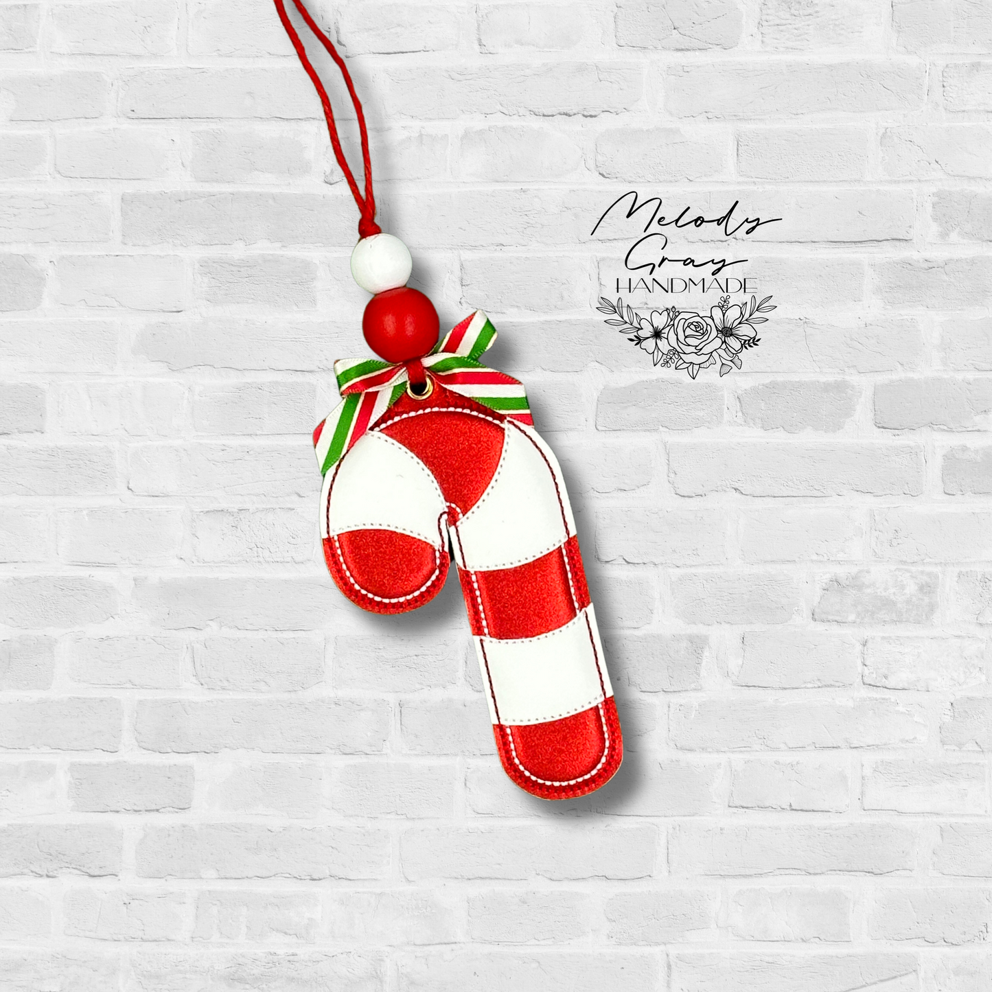 Puffy Candy Cane Ornament