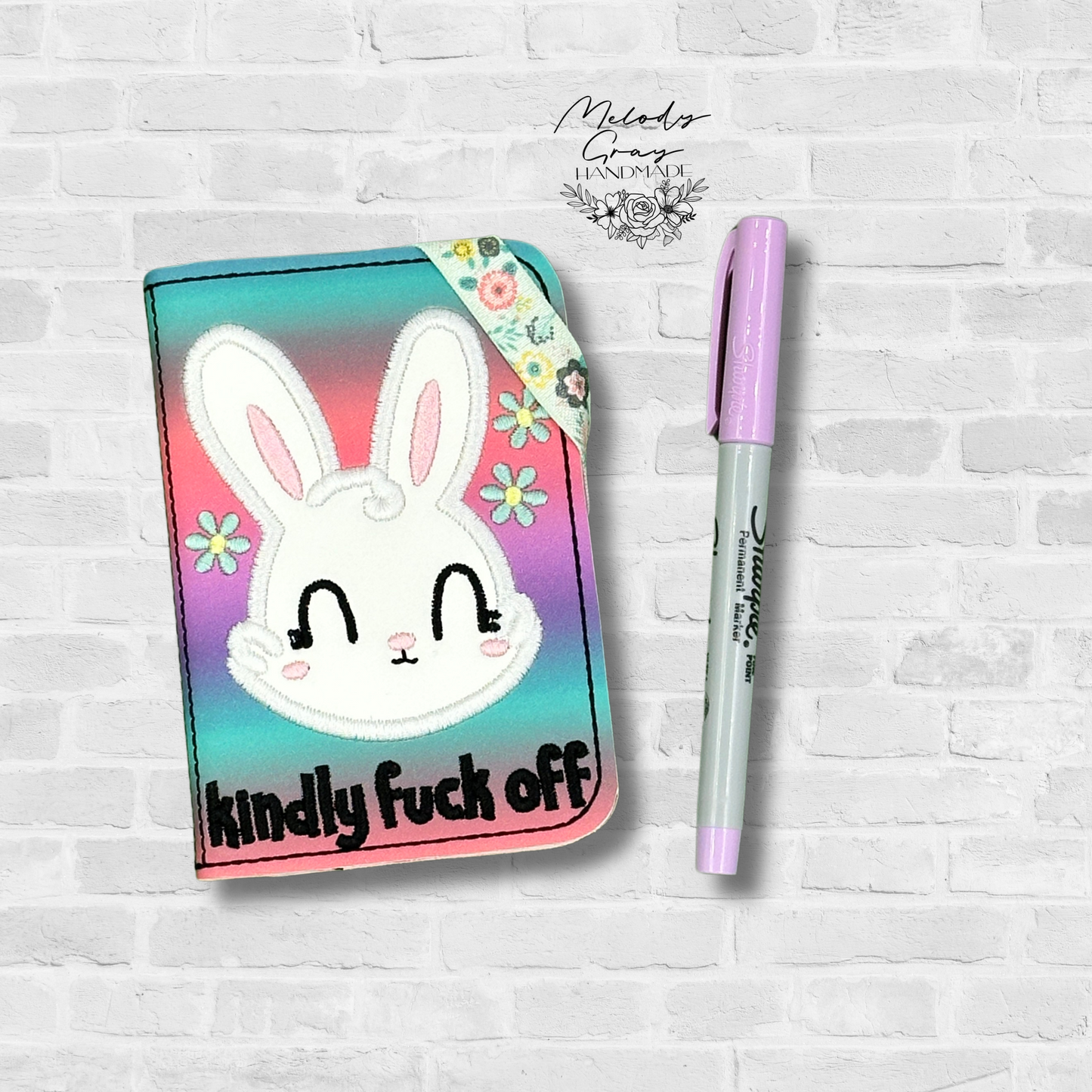 Snarky Bunny Mini Notebook Cover