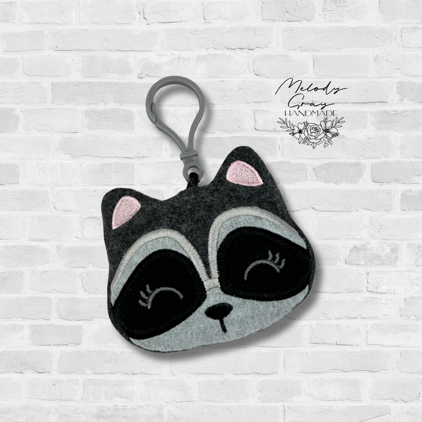 Raccoon Squishy Bag Tag