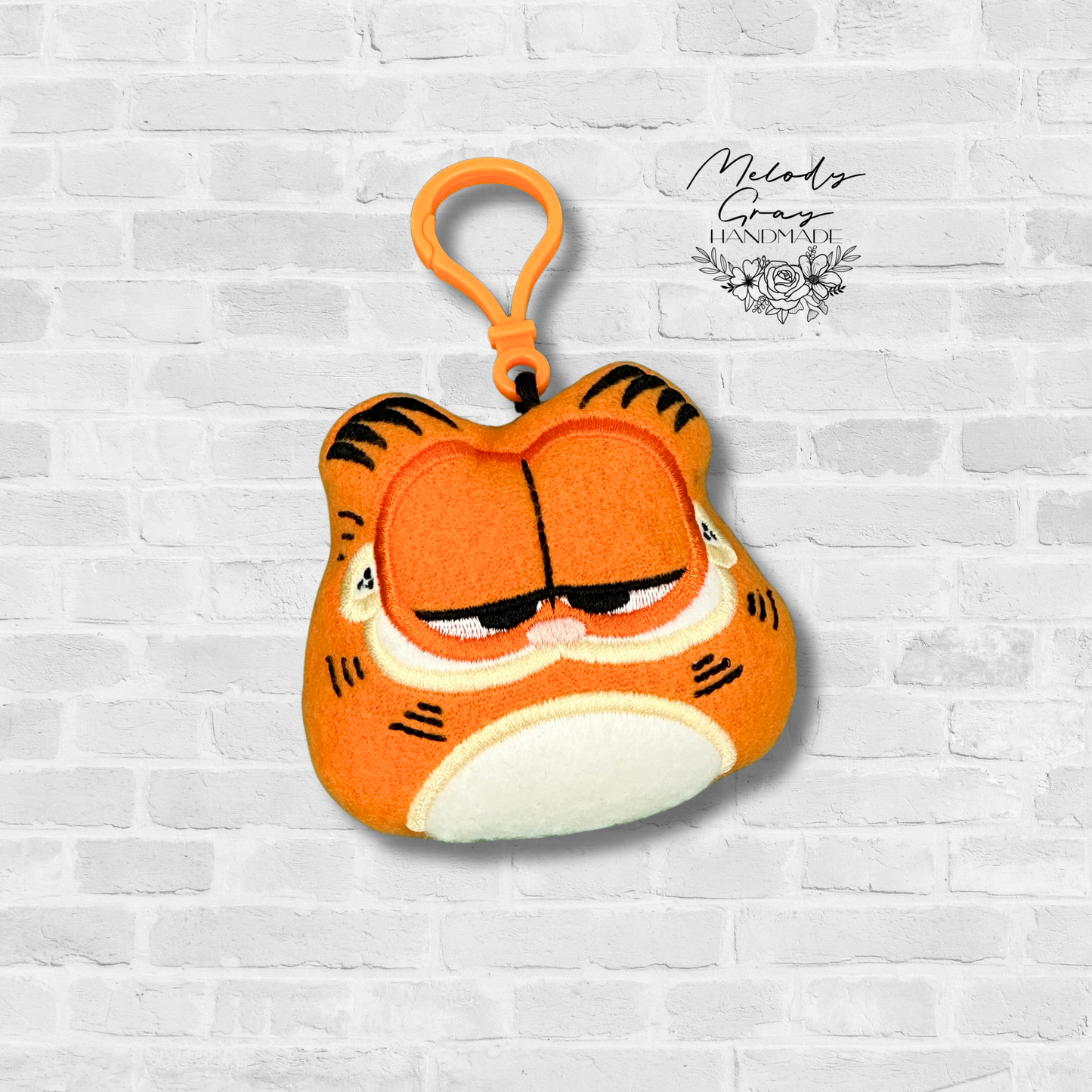 Orange Cat Squishy Bag Tag