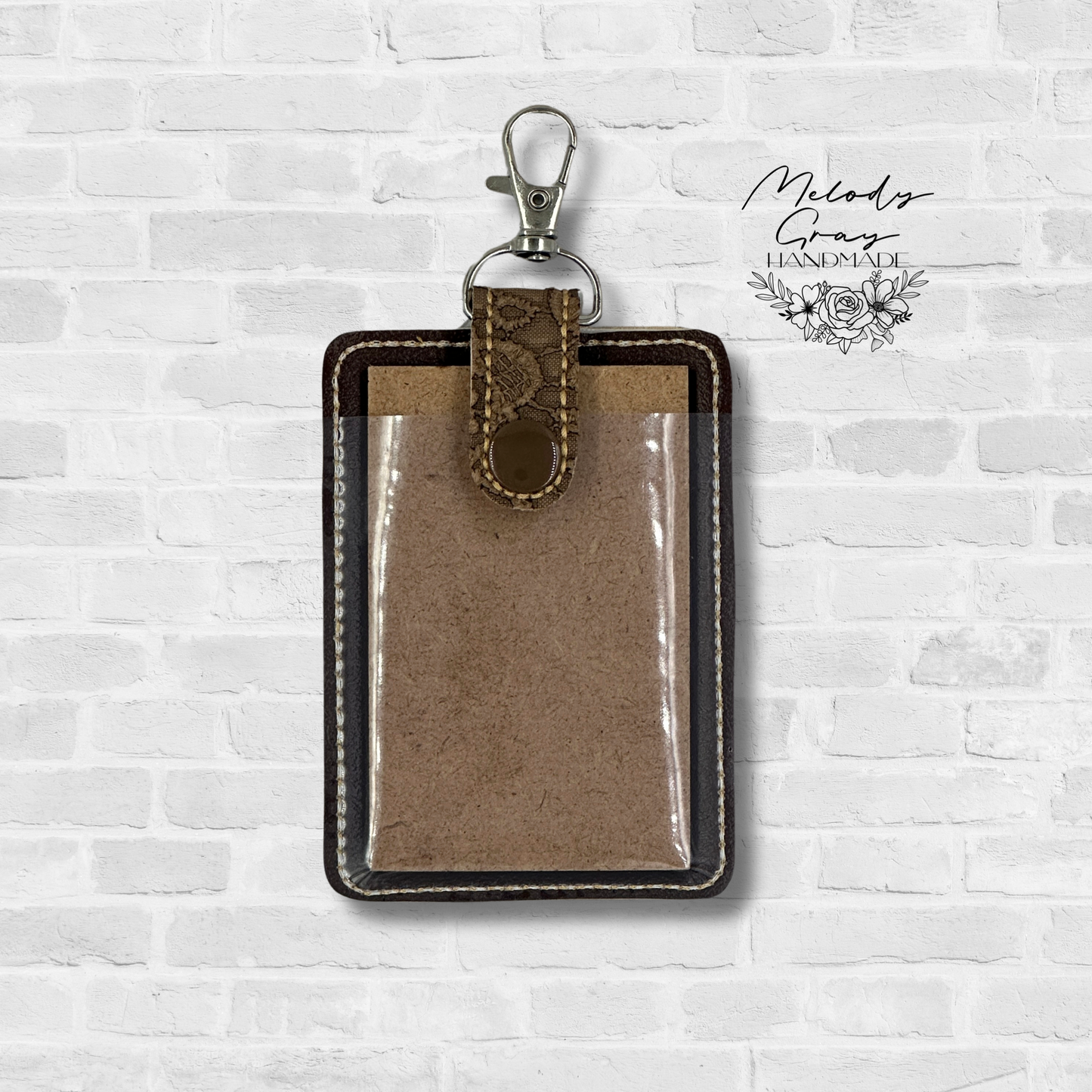 Brown Lace Alarm Badge Holder