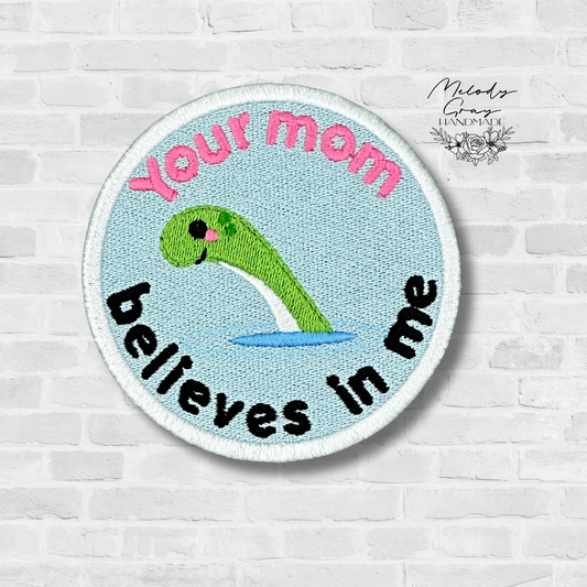 Your Mom (Blue) Embroidered Patch