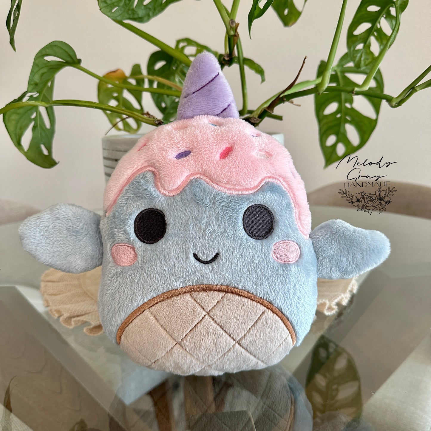 Ice Cream Narwhale Unicorn Plushie