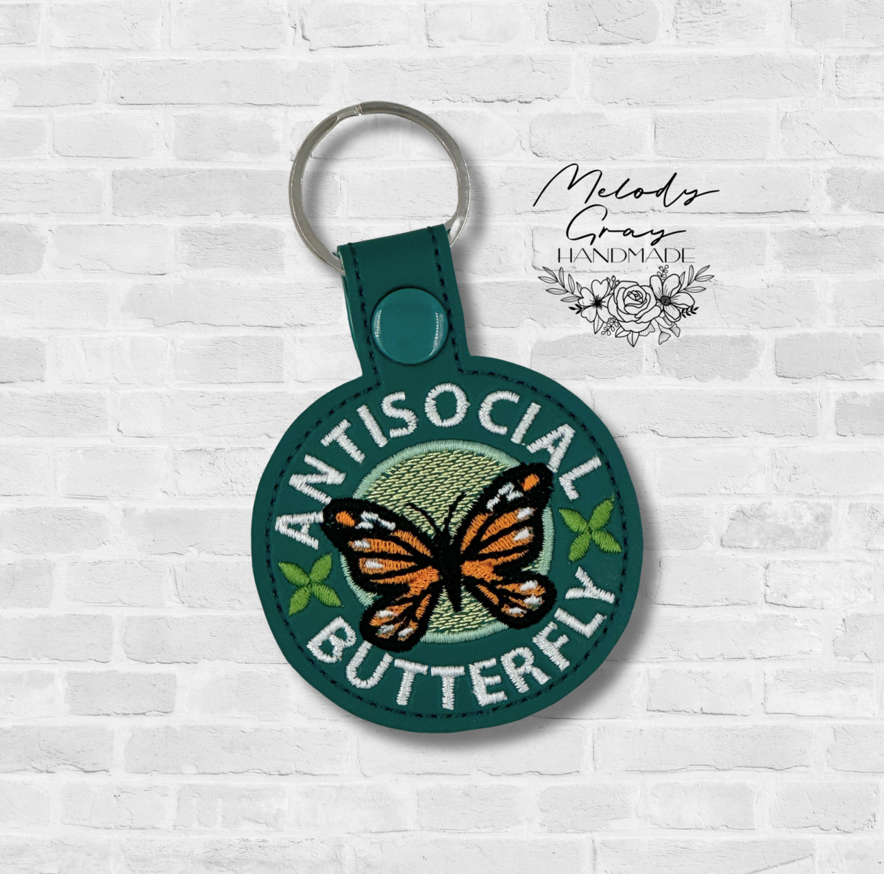 Antisocial Butterfly Keychain