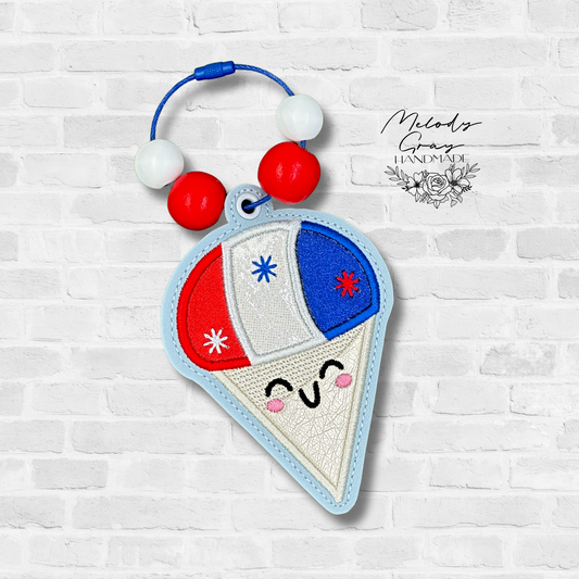 Patriotic Snow Cone Bag Tag