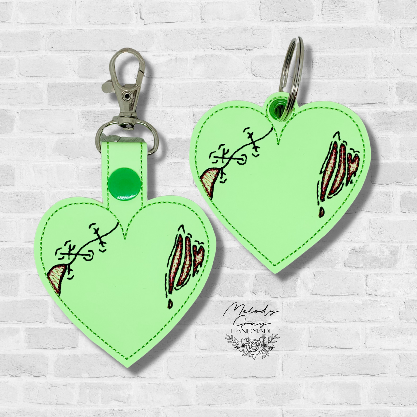 Zombie Heart (Glow in Dark) Keychain