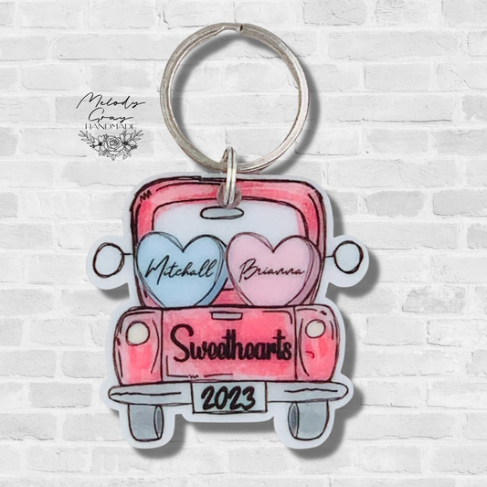 Sweetheart Truck Keychain