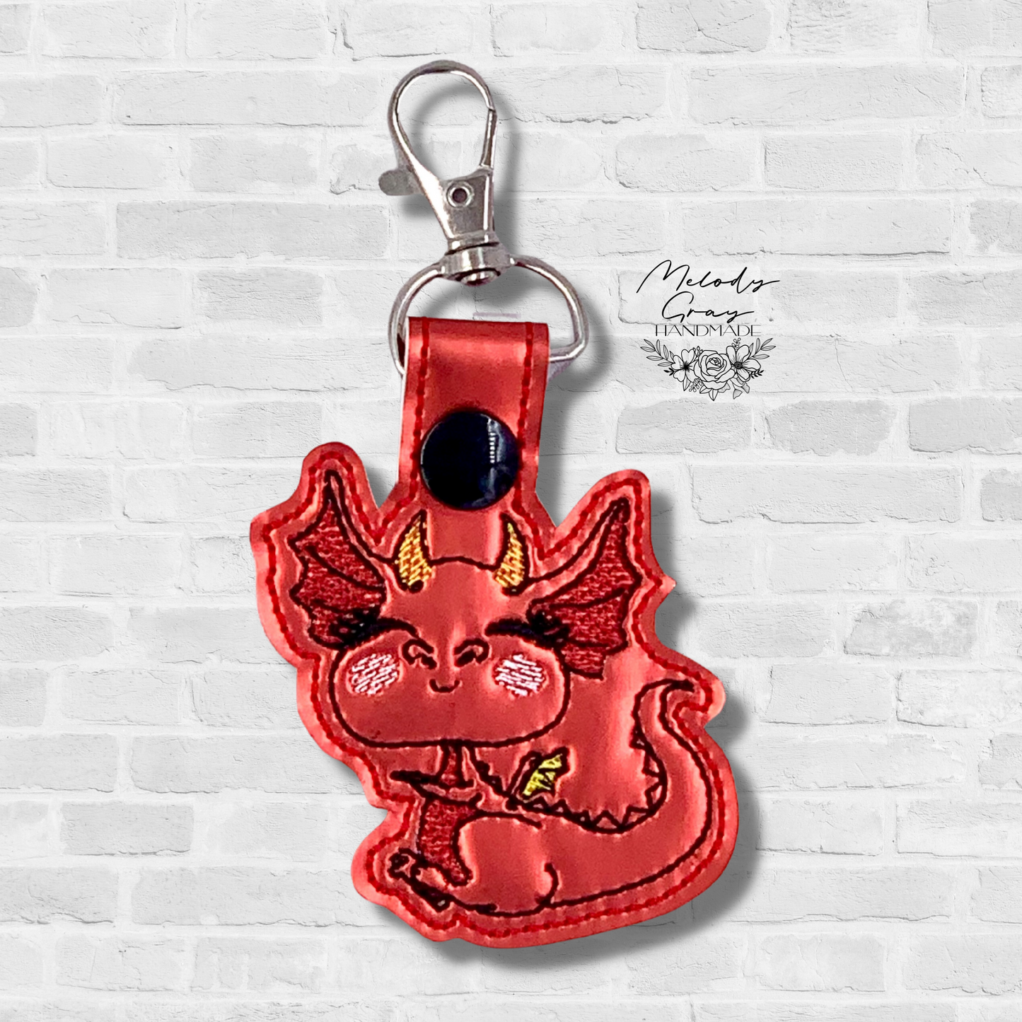 Cute Red Dragon Keychain