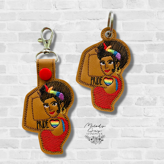 LGBTQ Pride Afro Girl Keychain