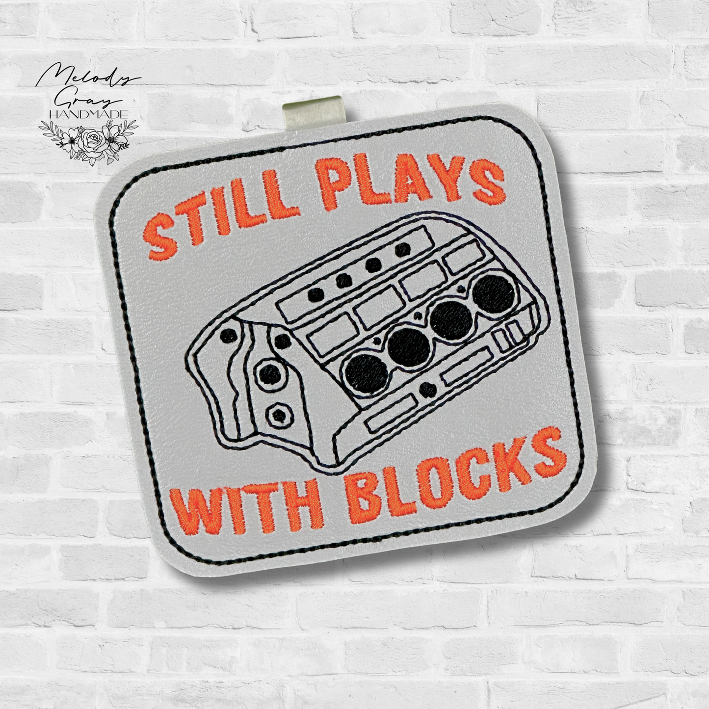 Still Plays With Blocks Auto Visor Clip