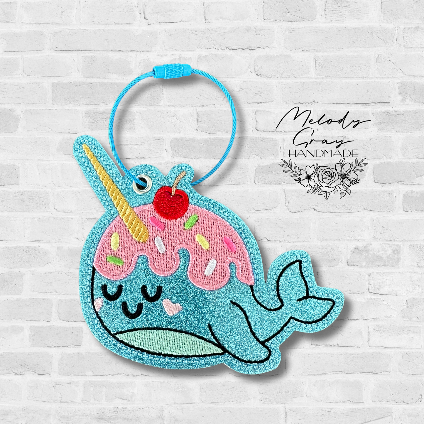 Narwhale Sundae Bag Tag