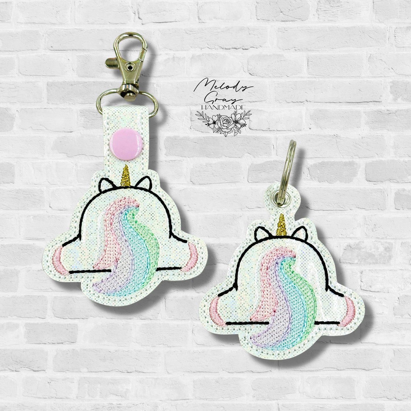 Unicorn Butt Keychain