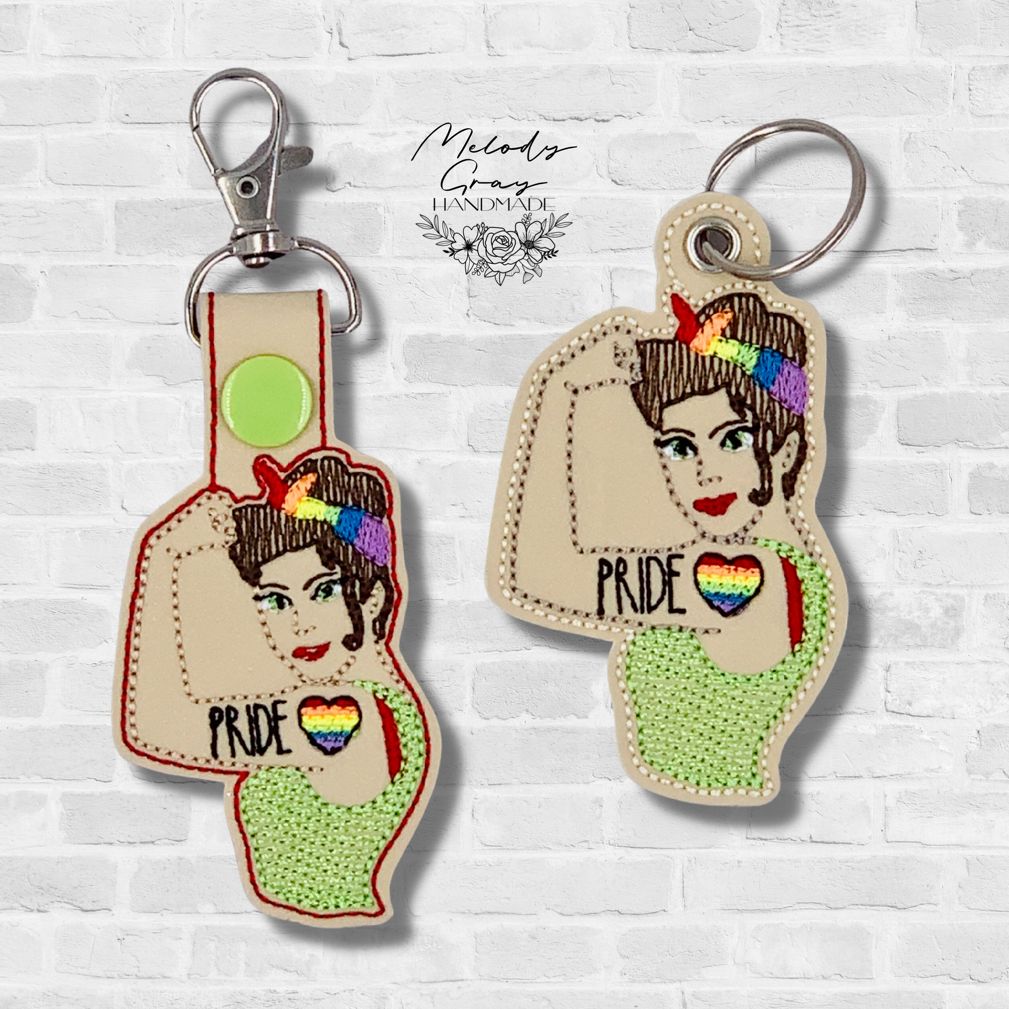 LGBTQ Pride Girl Keychain – Melody Gray Handmade
