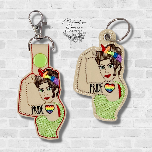 LGBTQ Pride Girl Keychain