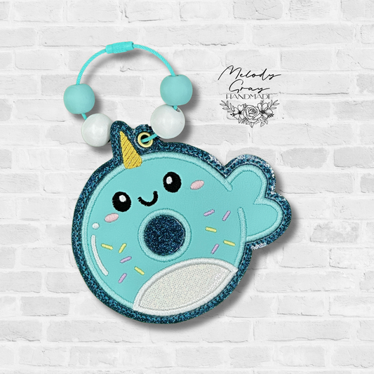 Donut Narwhale Bag Tag