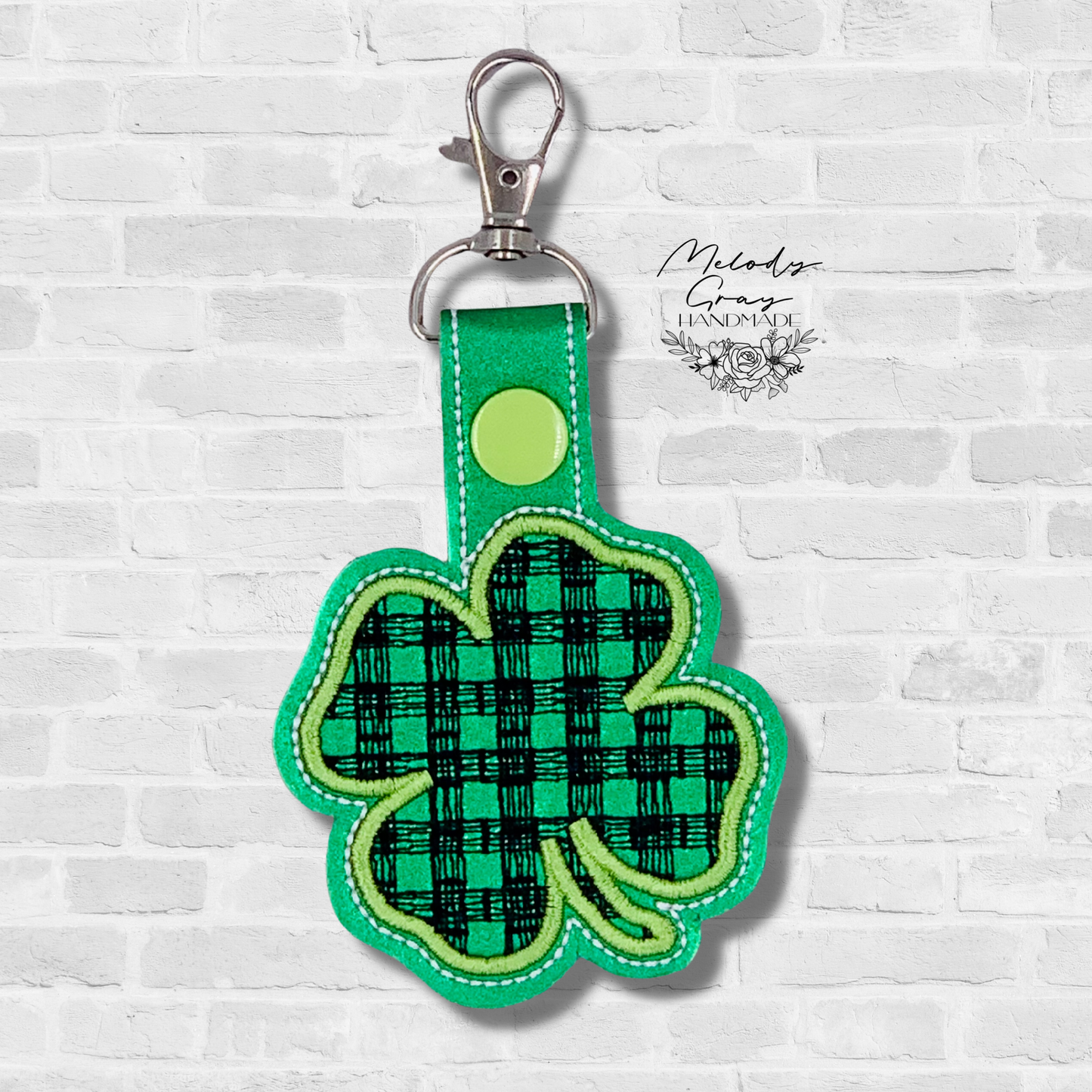 Plaid Shamrock Keychain