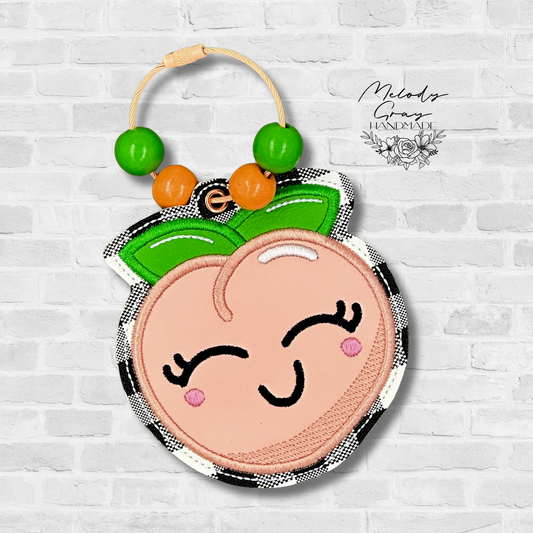 Happy Peach Bag Tag