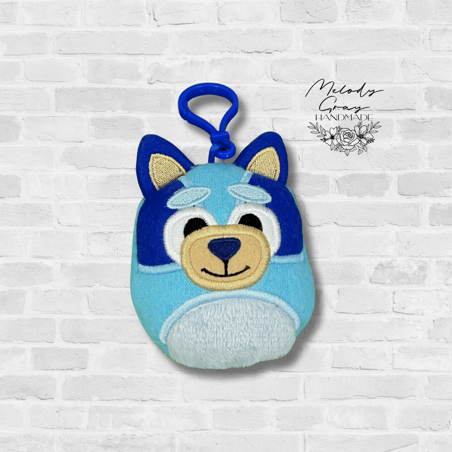 Blue Dog Squishy Bag Tag