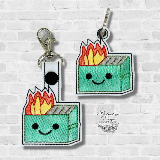 Dumpster Fire Keychain