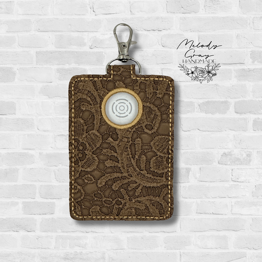 Brown Lace Alarm Badge Holder