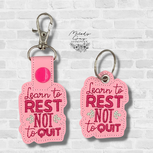 Learn to rest Keychain