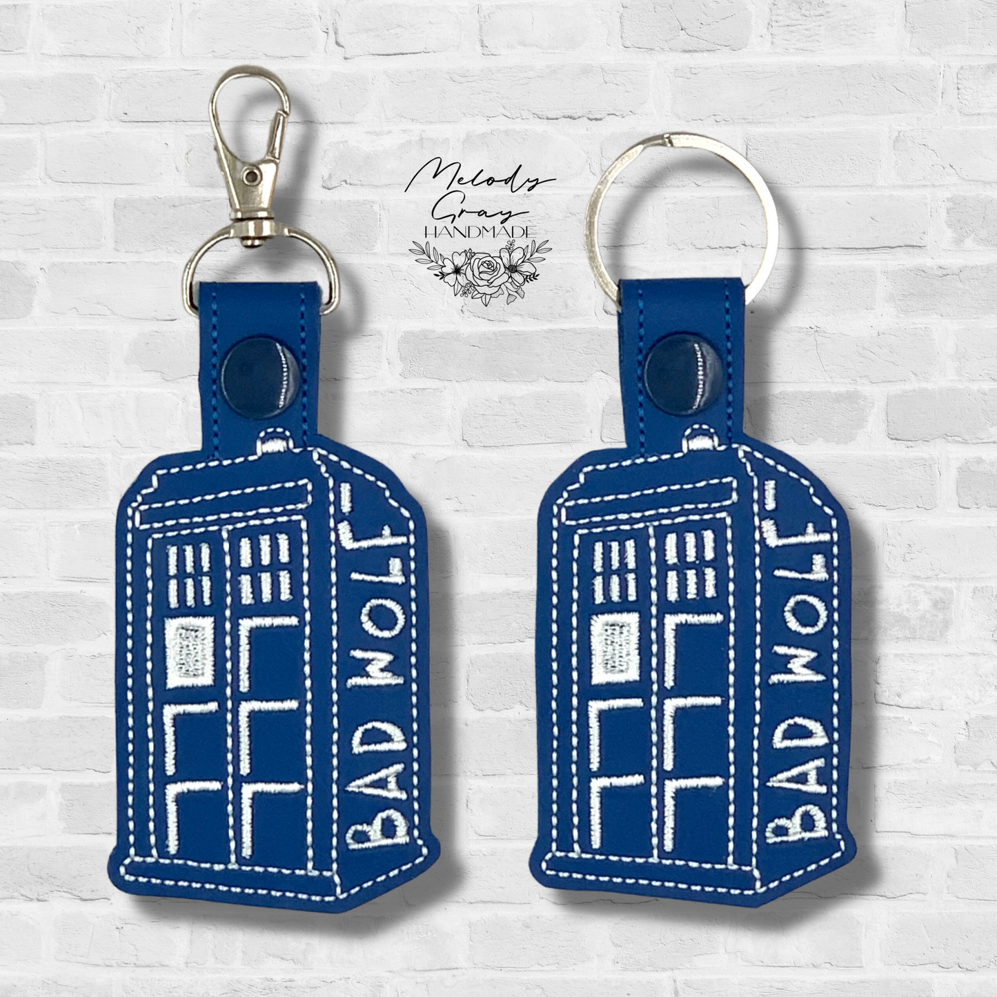 Bad Wolf Phone Booth Keychain