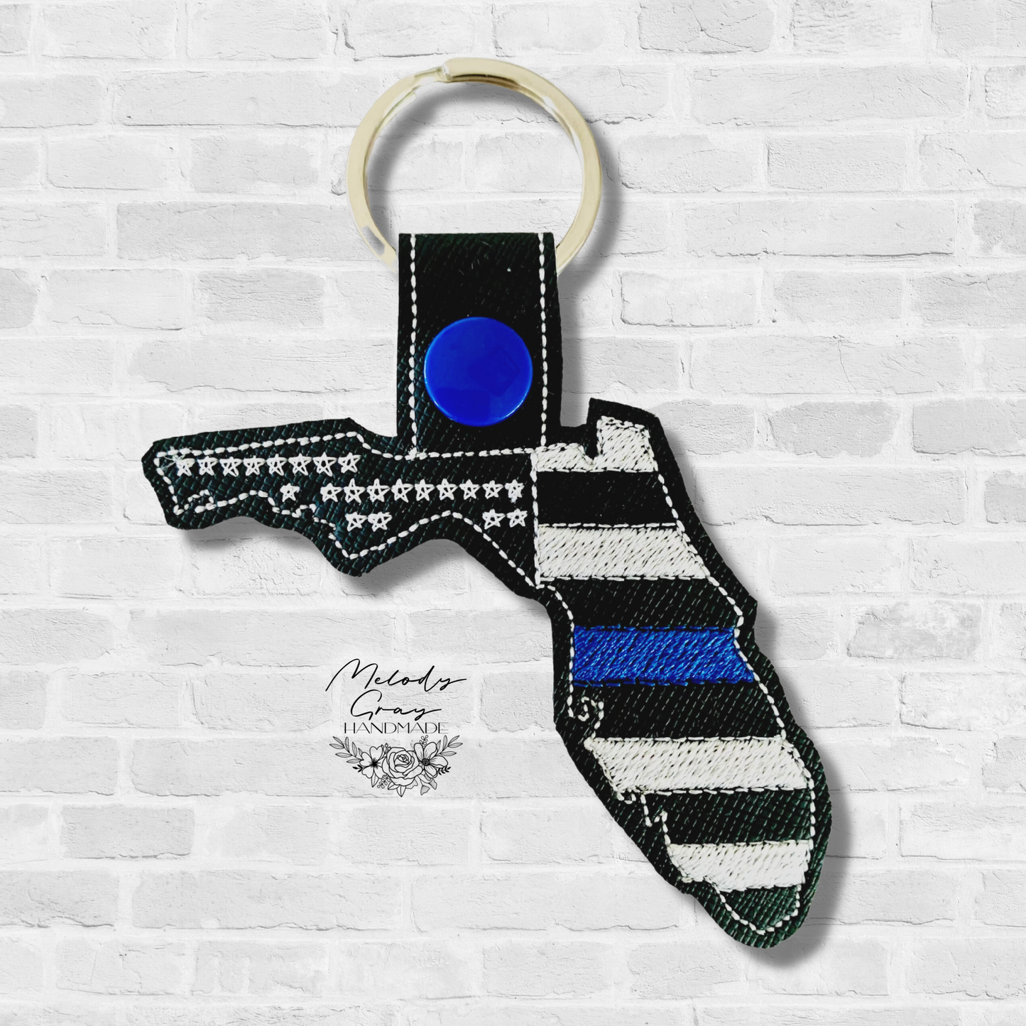 Florida Blue Line Keychain