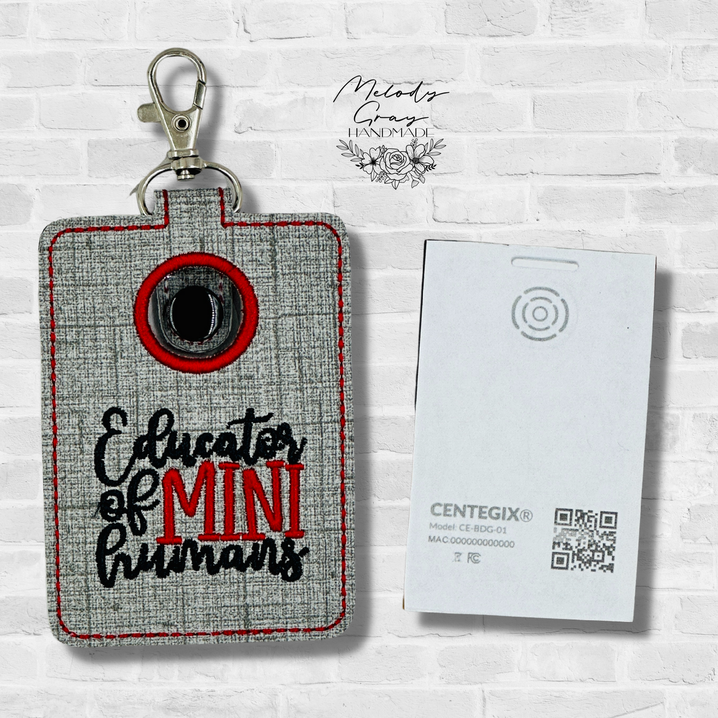 Educator of Mini Humans Alarm Badge Holder