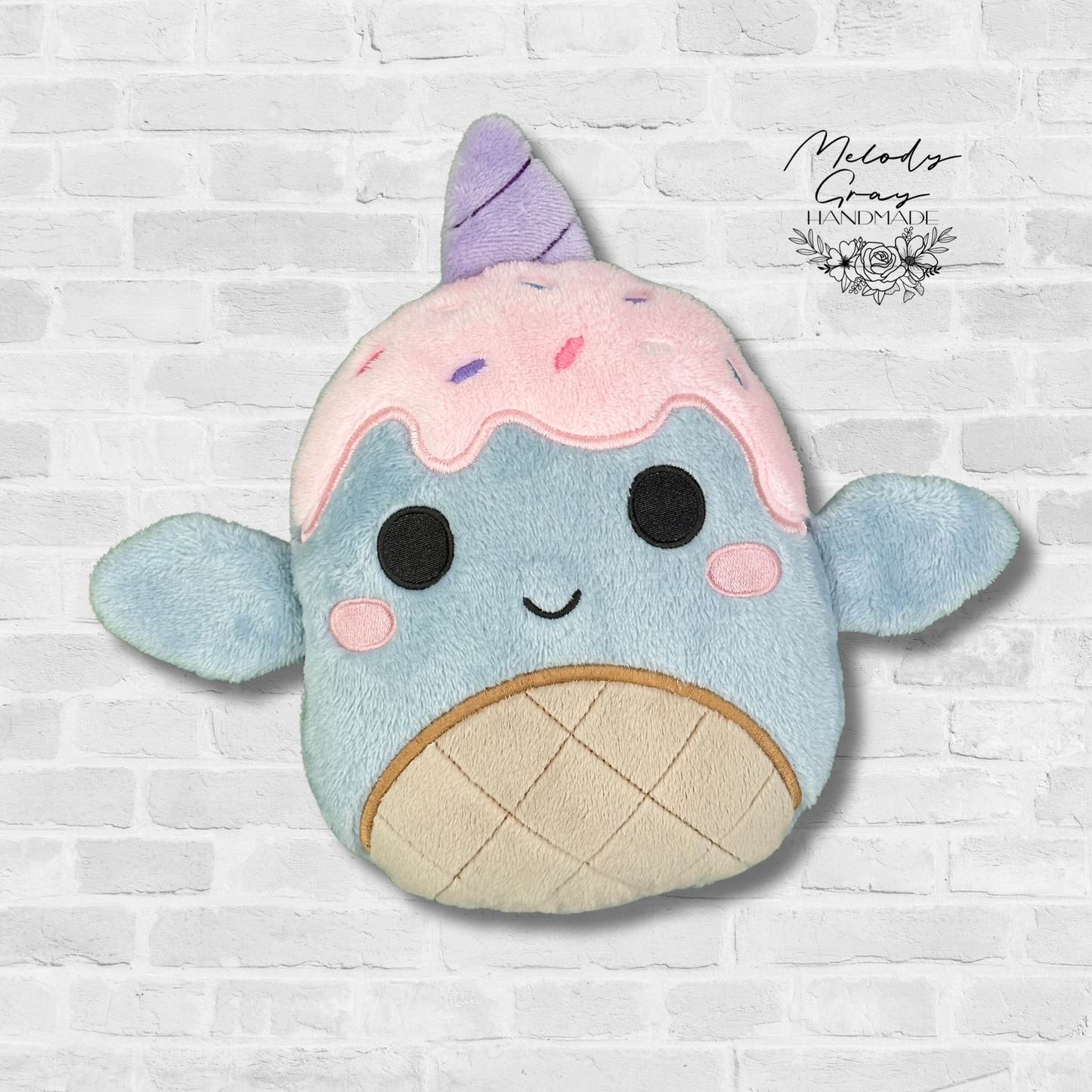 Ice Cream Narwhale Unicorn Plushie