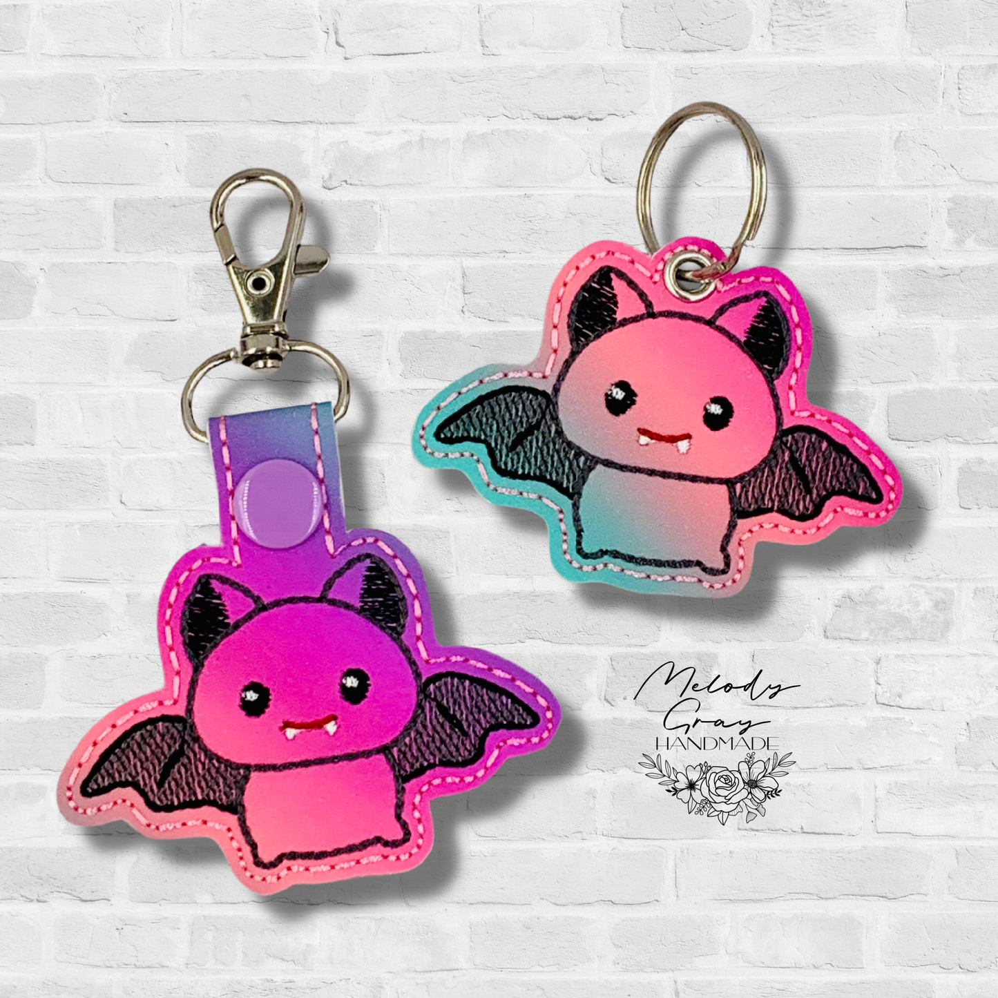 Ombre Bat Keychain