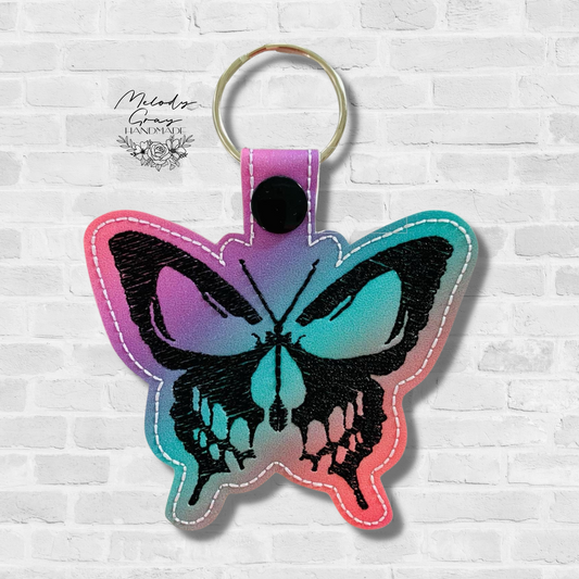 Skull Butterfly Keychain