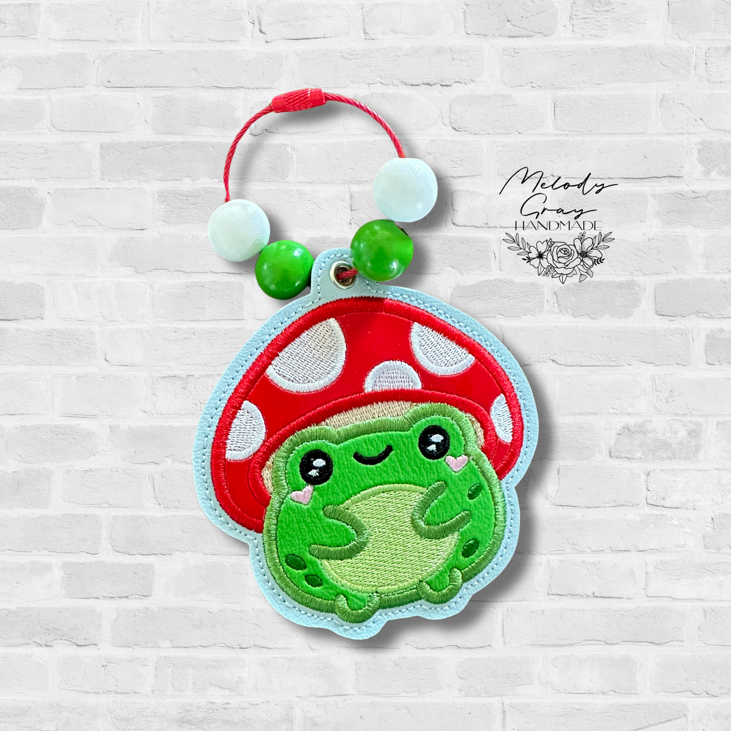 Toadstool Frog Bag Tag