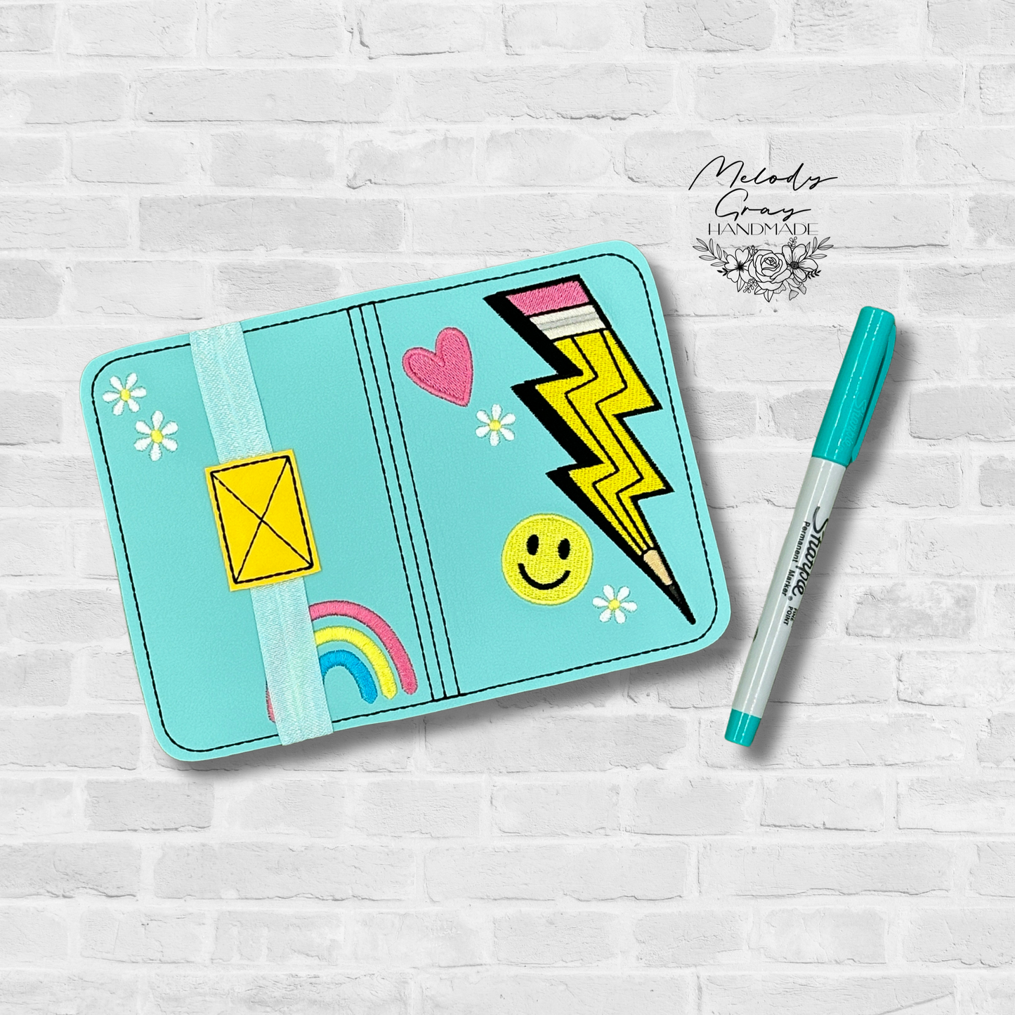 Pencil Lightning Bolt Mini Notebook Cover