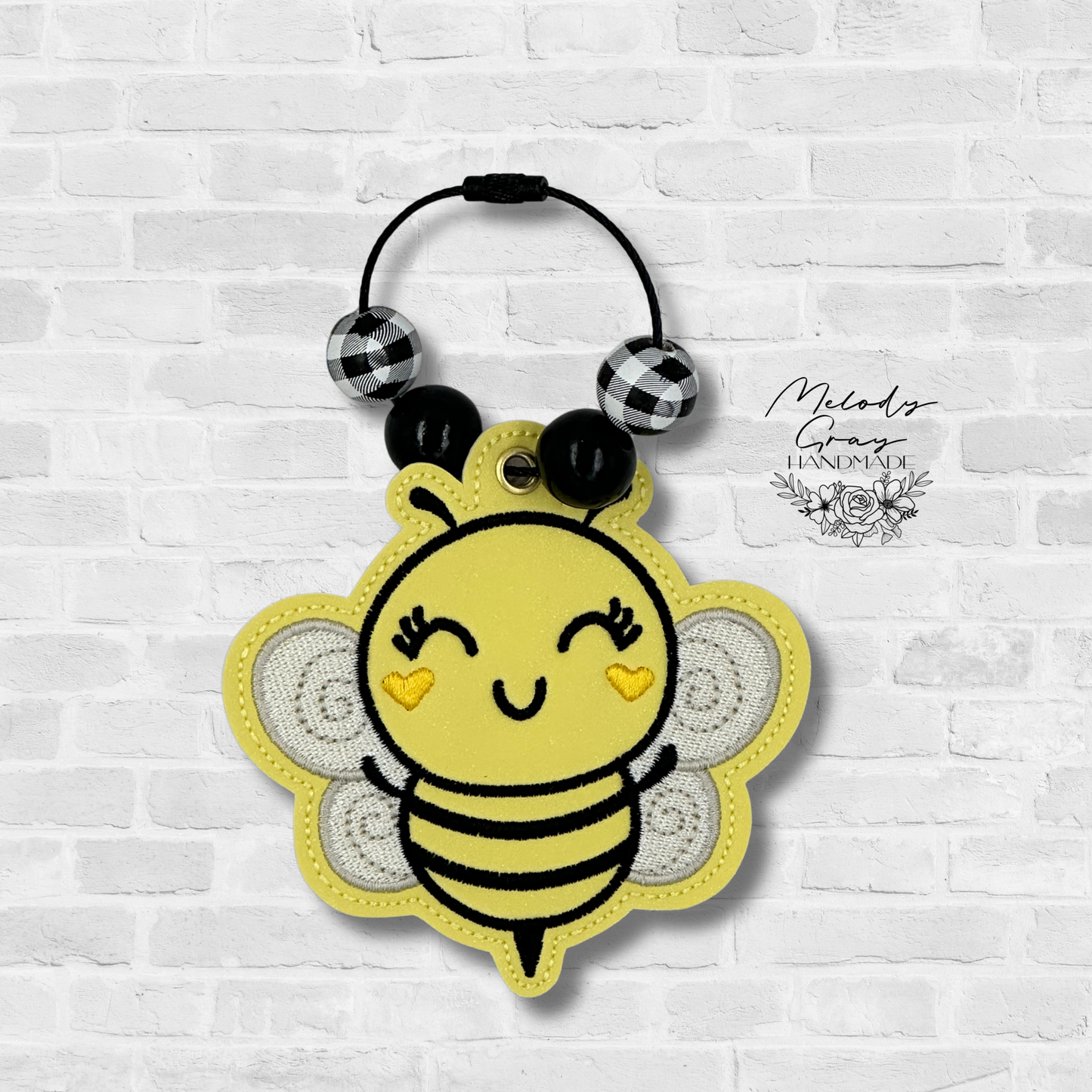 Happy Bee Bag Tag