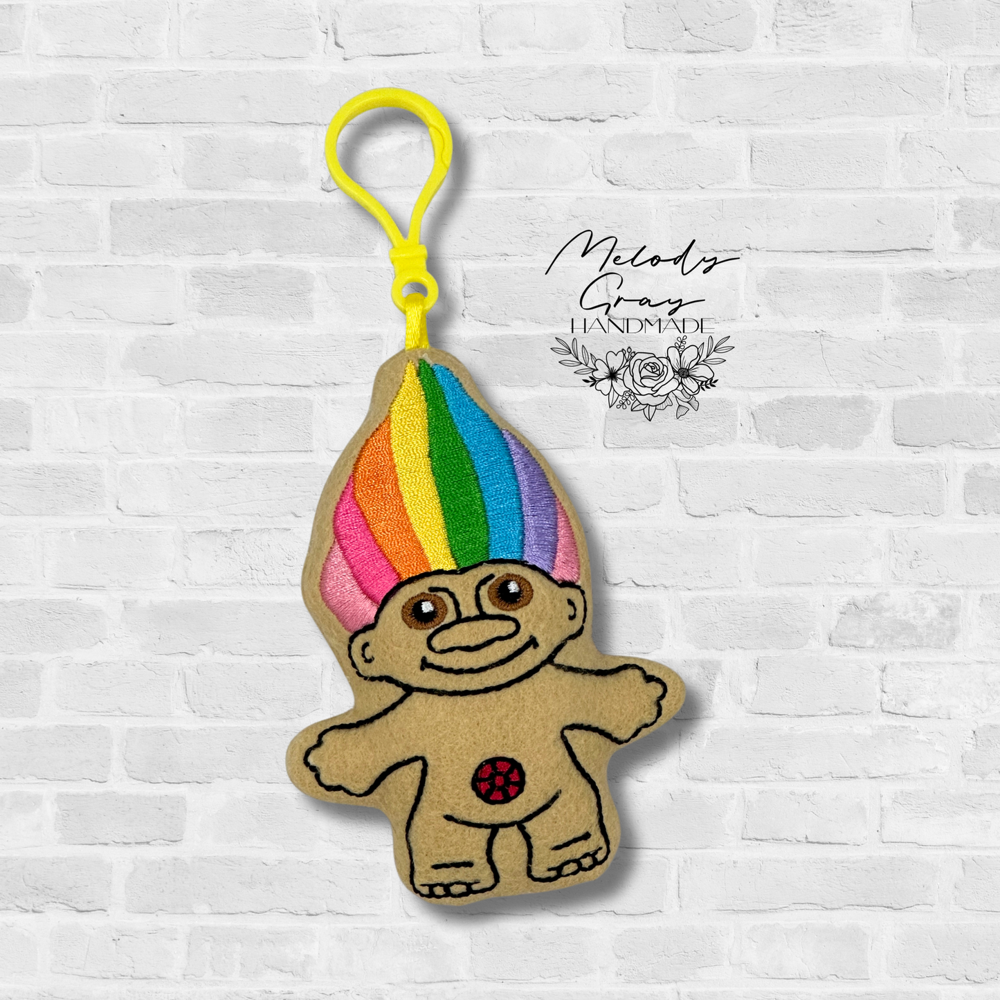 Rainbow Hair Doll Squishy Bag Tag