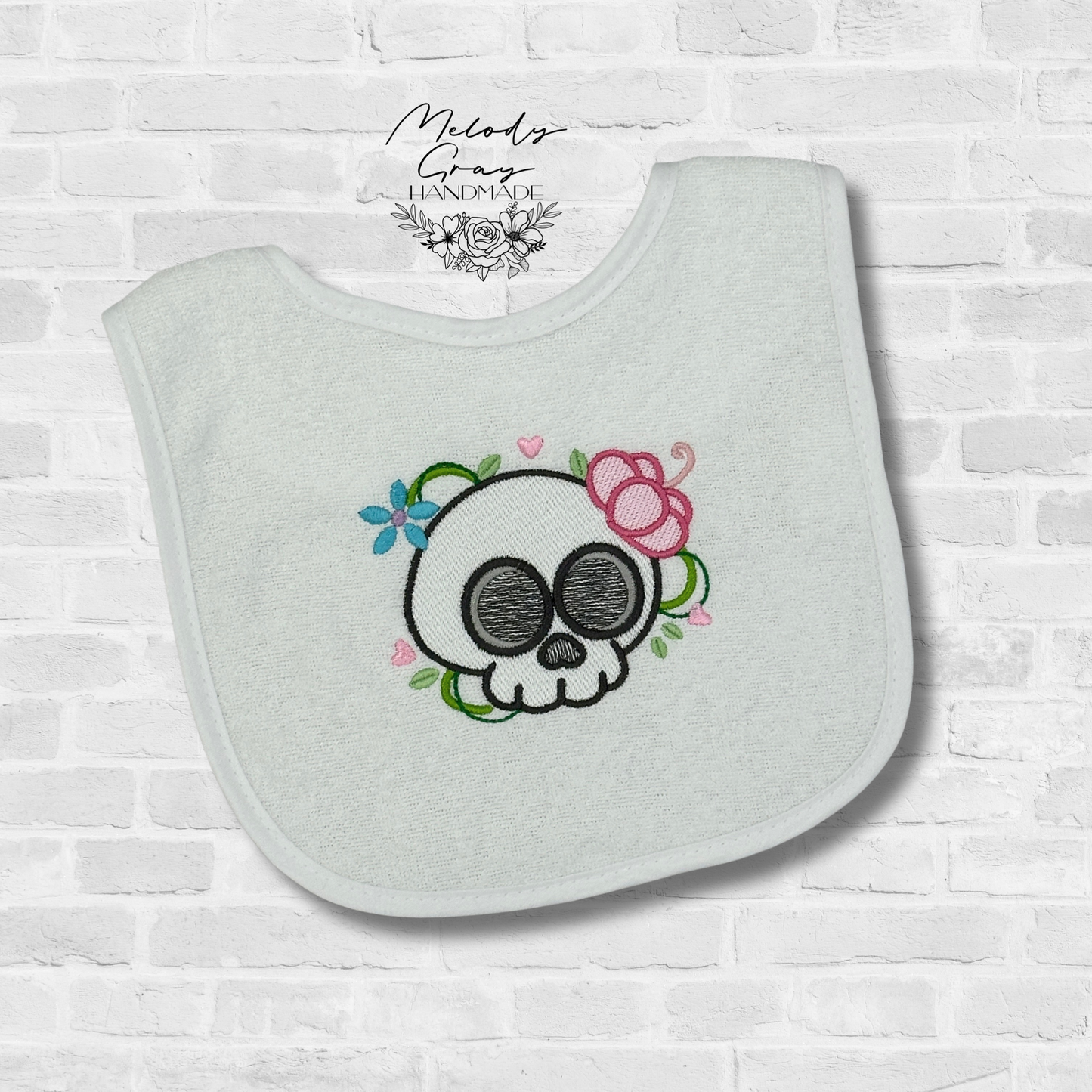 Flower Skull Bib
