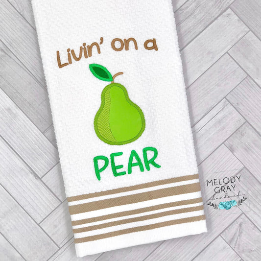 Livin' On A Pear Hand Towel
